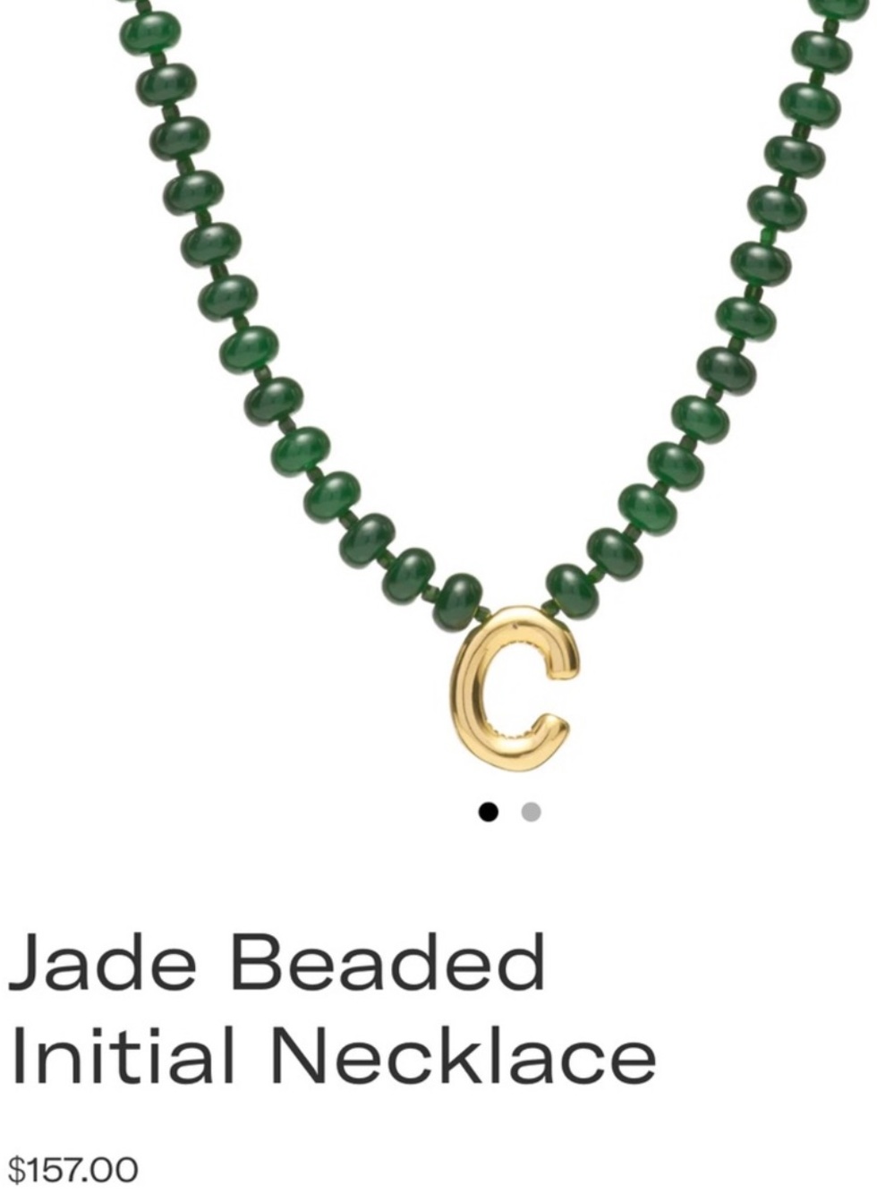 Bundle 2 necklaces: Jade Beaded Necklace